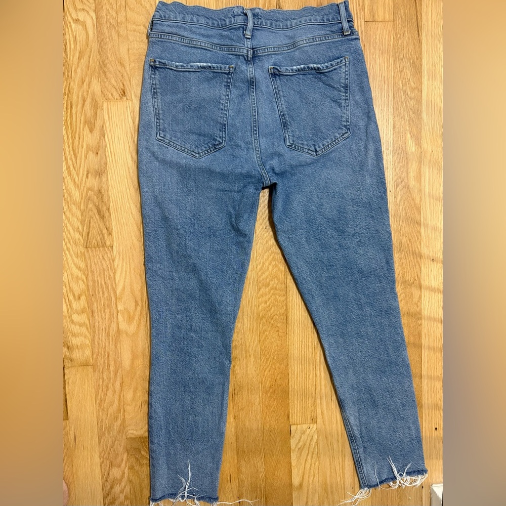 Agolde Nico High-Rise Slim Fit Jeans With Button Fly And Raw Hem Women’s Size 29 - Picture 13 of 13